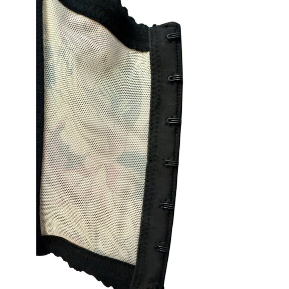 Victoria's Secret Very Sexy Push-Up 36DD Pink Floral Black Lace Corset Bustier - Picture 9 of 9